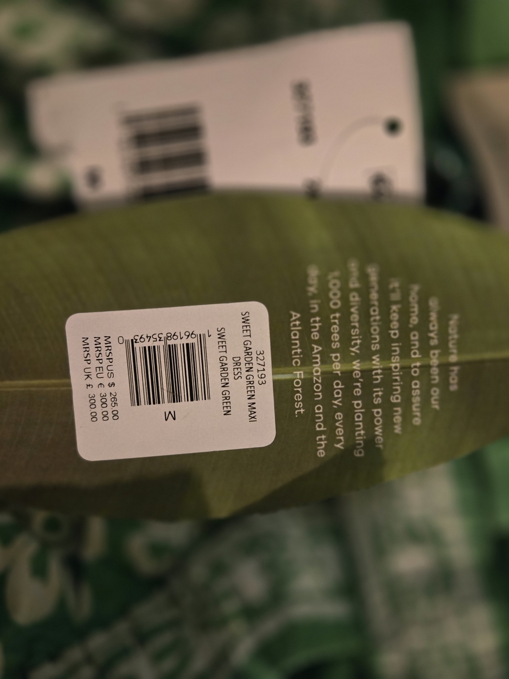 FARM Rio Green and White Tropical Print Maxi Dress - Picture 4 of 6